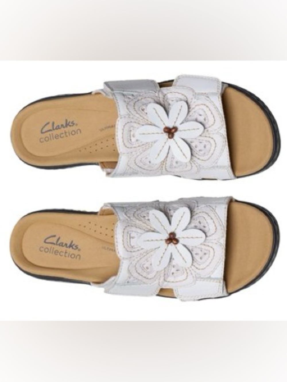 NEW! Clarks Merliah Belle Leather Wedge Sandals. 10M. - Picture 4 of 16